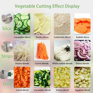 Coupe-<span class=keywords><strong>légumes</strong></span> multifonctionnel industriel commercial 220V pour <span class=keywords><strong>légumes</strong></span> racineux, à feuilles, persil, épinards, chou, pommes de terre, carottes - Product Image 2