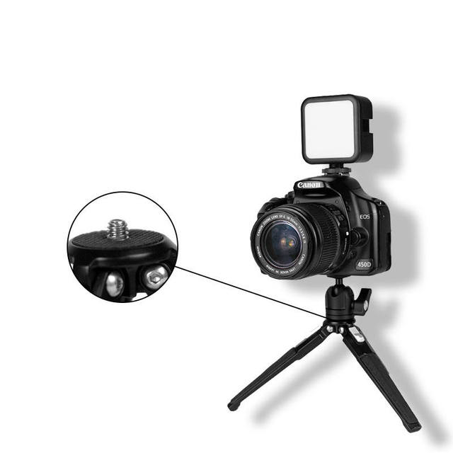 Compact Portable Multifunctional Mini Tripod Aluminum Alloy Table Mini Tripod 1/4 Screw Multi-gear Adjustment Mini Tripod