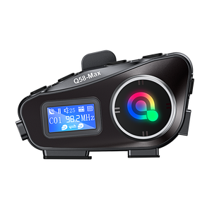 Intercom Q58 <span class=keywords><strong>Max</strong></span> 500m pour casque de <span class=keywords><strong>moto</strong></span>, partage de musique avec écran LCD et éclairage LED, compatible multi-scènes - Product Image 1
