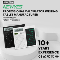 Tablette d'écriture LCD Newyes 6,5 pouces avec calculatrice, tableau graphique pour enfants, bloc-notes numérique à 12 chiffres