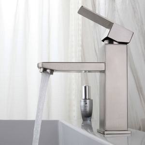 Rubinetto <span class=keywords><strong>Miscelatore</strong></span> per Lavabo Bagno Monocomando Acqua Calda e Fredda in Acciaio Inox 304 <span class=keywords><strong>Nero</strong></span> Bestseller - Product Image 4
