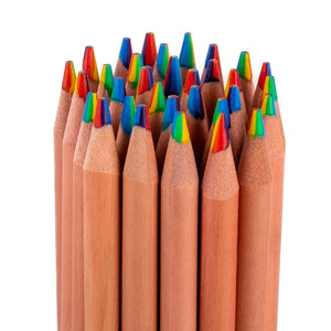 Cheap Price <b>Rainbow</b> 4 Colors Lead <b>Wooden</b> Pencil for Kids Student Stationery Gift - Product Image 1