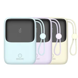 Newest Portable 10000mah Mini Power Bank Fast Charging Power Banks With Digital Display Built-in Cables Powerbank For Phone