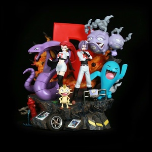 Figura de Anime de PVC Grande de Pokémon Gekkigai Rocket Team, Musashi, Kogoro, Meowth, Modelo de Juguete de Buena Calidad, Viajes por la Galaxia - Product Image 5