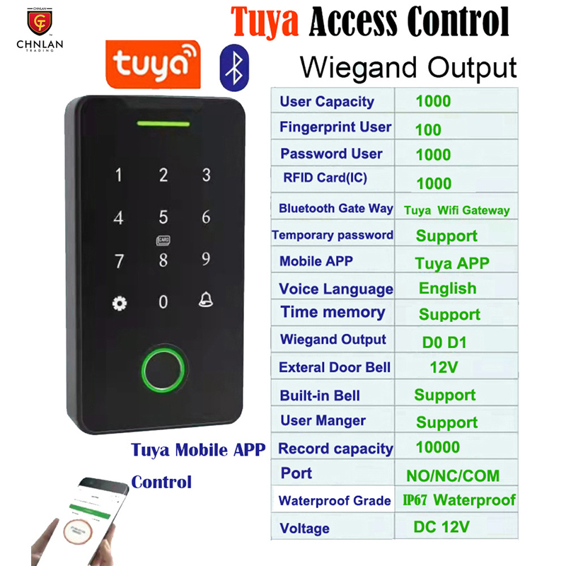 IP67 водонепроницаемый беспроводной пульт дистанционного управления умный дверной замок вход контроль доступа автономная клавиатура Rfid Tuya считыватель доступа
