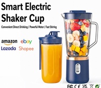 Extracteur de jus électrique 650 ml 40 W avec lame en acier inoxydable 304, Type-C, tasse multi-usages pour smoothies, jus de légumes, certifié CE FC
