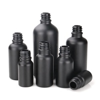 Flacon compte-gouttes en bois 5 ml 10 ml 15 ml 20 ml, flacon en verre noir mat avec pipette compte-gouttes en plastique imitation bois pour huile essentielle