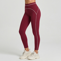 Ensemble de yoga deux pièces pour femme avec logo frontal, soutien-gorge de sport dos en U et leggings de yoga taille haute