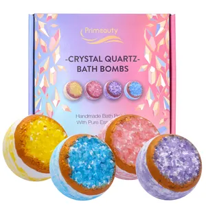 Bán Buôn Tùy Chỉnh Thơm Bathbombs Gift Set Bath Salt Bóng Fizzies Tự Nhiên Sang Trọng Hữu Cơ Pha Lê Fizzy Handmade Bath Bomb