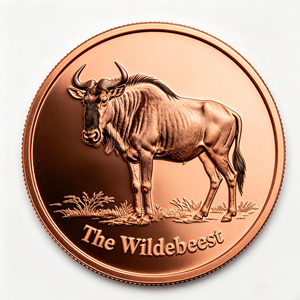 Moneda de cobre puro 999 de 1 onza con diseño de guepardo en alto relieve 3D, edición de coleccionista, con una cebra. - Product Image 5