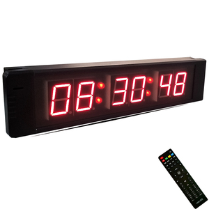 Zhongxiaoxiao นาฬิกาติดผนัง1นิ้ว, ไฟ <span class=keywords><strong>LED</strong></span> 6หลักจับเวลานับถอยหลังนาฬิกาติดผนังแบบมัลติฟังก์ชั่น - Product Image 1