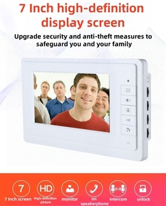 Yüksek çözünürlüklü kablolu görüntülü kapı telefonu sistemi 7 inç TFT ekran su geçirmez güvenlik kamera ev erişim kontrolü interkom - Product Image 3
