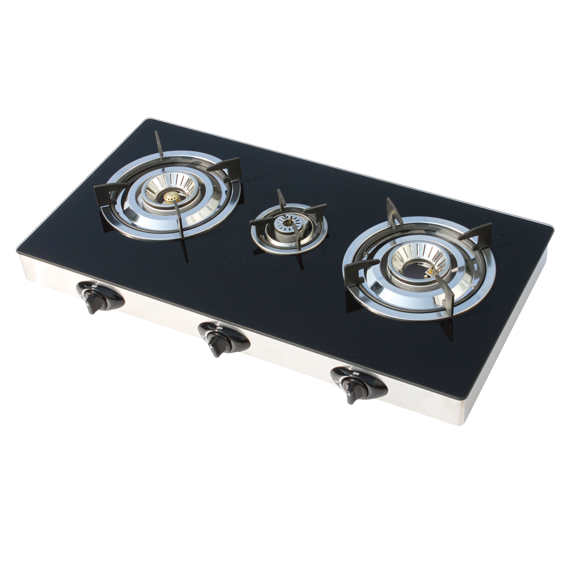 Xunda Gas Stove Tempered Glass Major Table Top Gas Cooker Kitchen Appliances Kitchen Hob 3 Burner