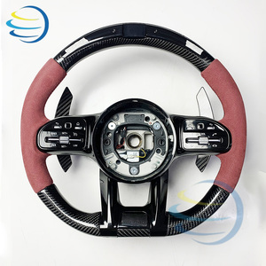 พวงมาลัยคาร์บอนไฟเบอร์คุณภาพระดับ OEM สำหรับ Mercedes-Benz รุ่น Heated Vibration <span class=keywords><strong>AMG</strong></span> C63 C43 G63 C300 CLS W218 W219 550 500 C257 - Product Image 3