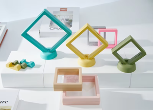 Luxury Colorful Dustproof Packaging Magnetic Closure Embossed Printing Floating Frame Jewelry Gift Rectangle <b>Box</b> Customized PE - Product Image 5