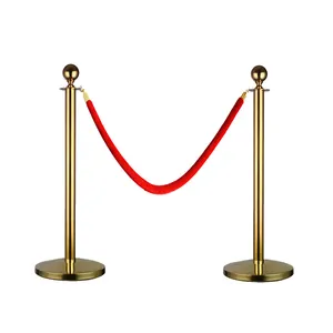 Traust outdoor stainless steel post traffic que crowd control velvet ropes retractable belt fence bollard stanchions barrier