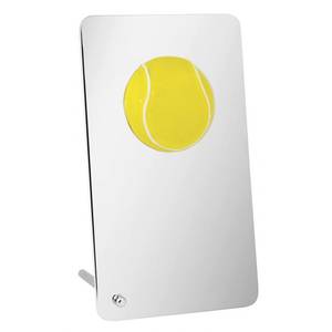 Placa de Tenis de Aluminio Chapada en Oro, Metálica y Brillante, 88x160 mm, Impresa con UV para Premios, Trofeos, Medallas, Ferias Comerciales y Bienvenida - Product Image 1