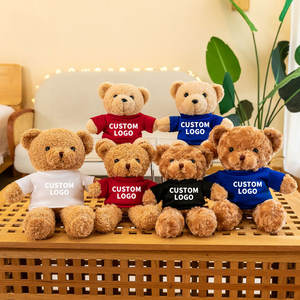 Doğum günü süblimasyon baskı için yüksek kalite oyuncak ayı peluş hayvan yumuşak pamuklu kumaş T-Shirt özel ODM tasarım özel Logo - Product Image 2