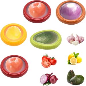Ready Ship Customized Logo Sustainable OEM Brand <b>Silicone</b> + ABS Fresh Stretch Fruit & Vegetable Storage Box Kitchen <b>Tool</b> - Product Image 5