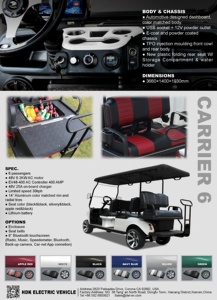 Voiture électrique chinoise HDK EV, chariot de transport, 6 places, batterie au lithium, buggy tout-terrain, bus touristique, voiturette de golf électrique - Product Image 4
