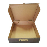 Boîte en papier Kraft brun pour Pizza, emballage ondulé imprimé, vente en gros