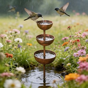 Recogedor de Agua de Lluvia Metálico para Jardín, Tipo Estaca, Resistente a la Intemperie, Decoración para Exteriores - Product Image 2