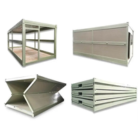 Maison conteneur pliable design moderne, préfabriquée, préfabriquée, bungalow préfabriqué, maison pliante