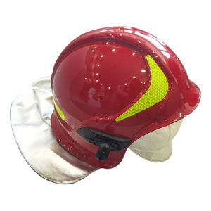 Nouveauté <span class=keywords><strong>Casque</strong></span> <span class=keywords><strong>de</strong></span> pompier Ayon Premium <span class=keywords><strong>avec</strong></span> suspension à glissière <span class=keywords><strong>intégrée</strong></span>, double <span class=keywords><strong>visière</strong></span> et bande réfléchissante pour pompier - Product Image 1