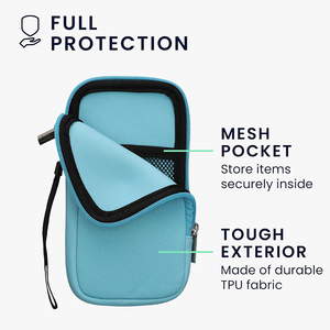 <span class=keywords><strong>Neoprene</strong></span> điện thoại túi Kích thước XL phổ di động tay áo túi di động với dây kéo dây đeo cổ tay - Product Image 3