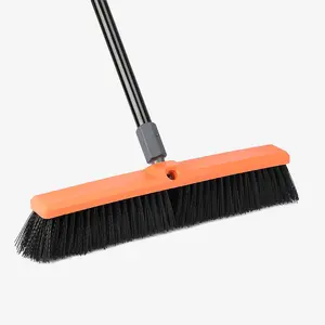 Broom Manufacturer VIPaoclean Long Handle Heavy Duty 18" Push Broom Floor Scrub Brush