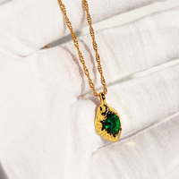 Collier tendance en laiton brillant, écologique et haut de gamme, style simple et personnalisé, pour femme - Vente chaude