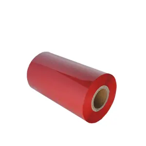 Premium Thermal Transfer Red Wax Ribbon Color Printer Ribbon For Zebra