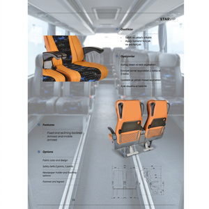 Sièges de bus VIP de luxe certifiés ISO9001:2000, qualité professionnelle, couleur personnalisée, confort et commodité, Gemlik Port - Product Image 3