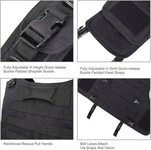 Chaleco Táctico BSCI con Bolsa de Pecho, Negro, Poliéster 600D, Ajustable, Personalizado, Arnés de Pecho para Radio, Bolsa Frontal - Product Image 6