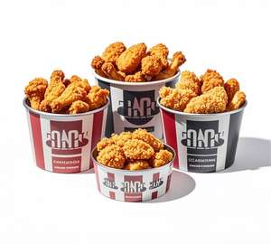 Seau à collation grande taille tasse <span class=keywords><strong>de</strong></span> baignoire en papier personnalisé 64oz 85 OZ seau à pop-corn au poulet frit en papier avec couvercle - Product Image 2