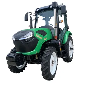 Tractores de rueda de granja semicerrada, motor diésel Lovol 90hp con transmisión sincronizada, barato, China