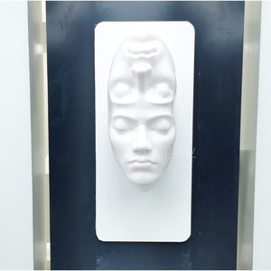 Abstract Resin <b>Face</b> Sculpture Wall Mount Contemporary Artistic Design Rectangle Single-piece Package - Product Image 1