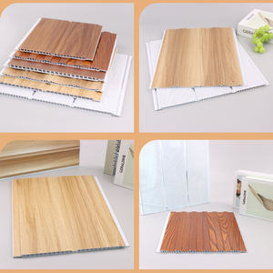 ソンシル高品質PVCプラスチック天井板 モダンデザイン 防水 ホワイトウッドグレインPVC天井パネル 室内用 - Product Image 2