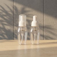 Bouteille en PET de 50 ml et 80 ml de forme unique avec pompe moussante pour l'emballage de savon liquide et de shampoing