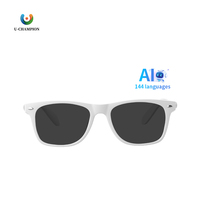 Nouvelles Lunettes Intelligentes IA de Traduction, Lunettes de Soleil Bluetooth pour Sports de Plein Air, Anti-lumière Bleue, Sans Fil