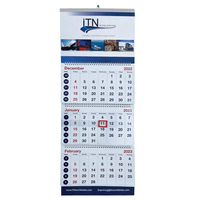 Calendrier mural pliable personnalisé pour la publicité et la promotion de l'entreprise 2027 - 2029, planification mensuelle sur 3 mois