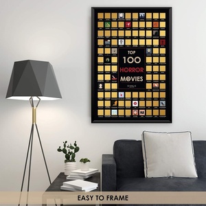 Top 100 <span class=keywords><strong>films</strong></span> <span class=keywords><strong>d</strong></span>'<span class=keywords><strong>horreur</strong></span> gratter affiche avec des icônes colorées et des outils à gratter pour film <span class=keywords><strong>d</strong></span>éfi cadeau personnalisé divers thème - Product Image 6