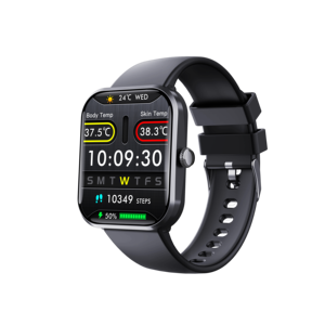 Montre intelligente F96T avec bouton SOS, alerte de température, notification de message, lumière rouge, oxygène sanguin, montre intelligente - Product Image 3