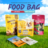Sacs d'emballage en plastique durables de qualité supérieure, imprimés en héliogravure, de qualité alimentaire, pour sachets en Mylar à fond plat, pour aliments pour chiens et chats