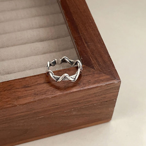 Anillo Irregular de Plata de Ley S925 Ruitai Plateado para Mujer, Diseño Geométrico, Estilo Retro Minimalista, Uso Diario - Product Image 4