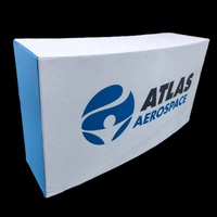 Comptoir d'exposition pliable portable en aluminium et tissu