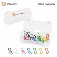 Clips métalliques pour chiens et chats avec étui de rangement pour articles promotionnels d'entreprise