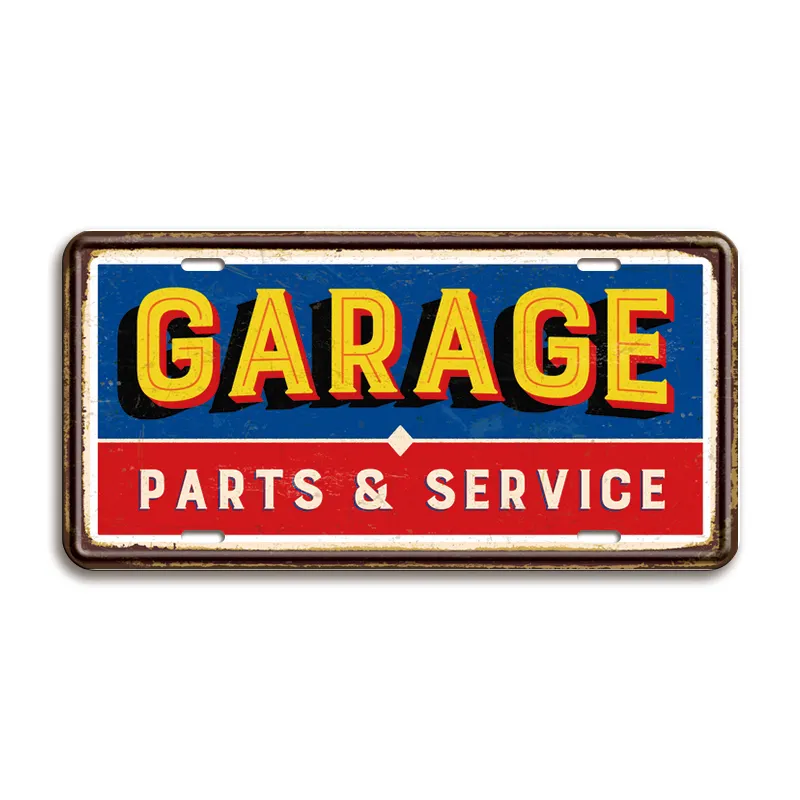 Garagem peças & serviço estanho sinais carfts metal vintage retro metalplaques en metal retro velho cartaz estanho sinais
