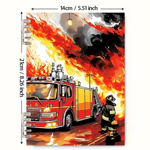Lính Cứu Hỏa Xoắn Ốc Máy Tính Xách Tay Chất Lượng Cao Giấy Máy Tính Xách Tay Cho Các Trường Học 120 Trang Chất Kết Dính Khuyến Mại Tạp Chí In Ấn Tùy Chỉnh Cổ Điển - Product Image 2