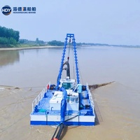 Nouveau dragueur à aspiration par jet diesel avec dragueur à eau haute pression pour l'extraction de sable de rivière au Nigeria, Afrique